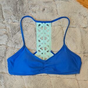 Aerie Blue Scoop Bikini Top, Womens Medium, Great Condition